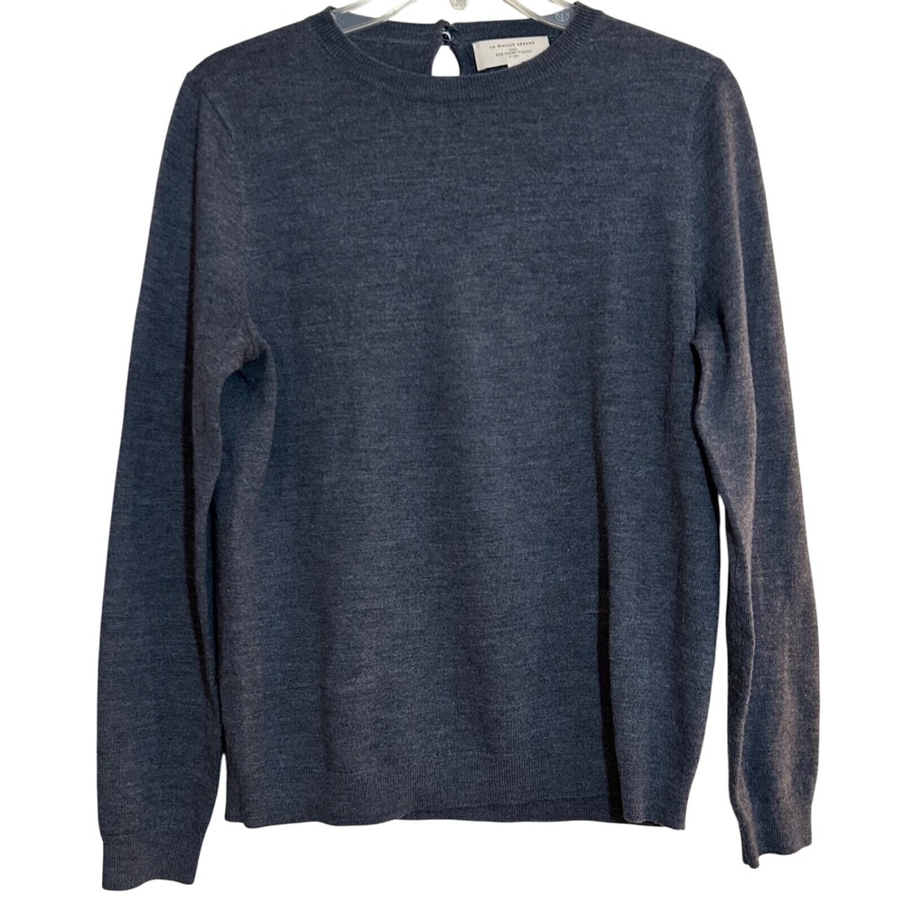 La Maille Sezane Paris‎ Rue Saint-Fiacre Gray Merino Sweater Crew Neck Med
